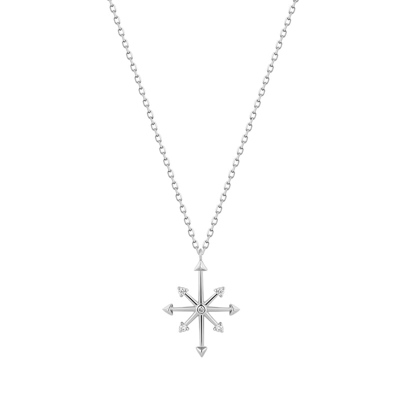 Diamond Snowflake Necklace in 18kt White Gold – SnowJewel